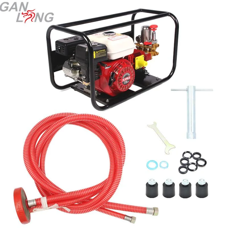 Agricultural 4 Stroke 5.5HP Gasoline Petrol Engine Power Sprayer Three Plunger Pump